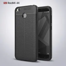 

Cases for Xiaomi Redmi 4X Back Cover Litchi Pattern TPU Silicone Soft Case Coque For Xiaomi Redmi 4X