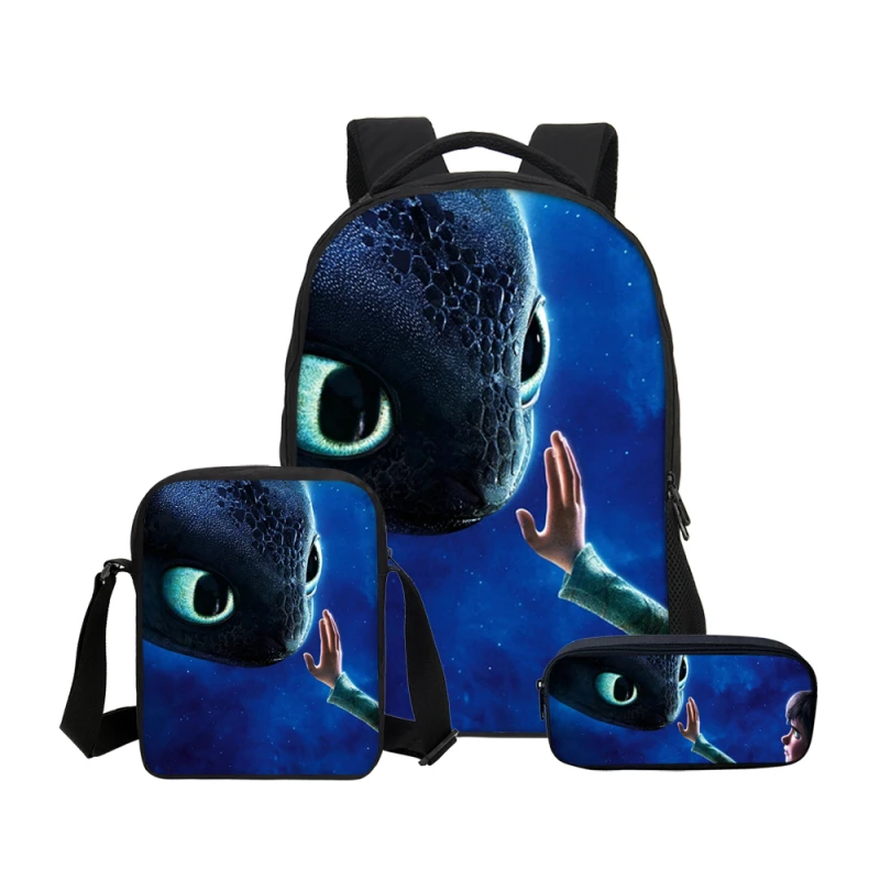 

Hynes Eagle How to Train Your Dragon 3D Printing Backpacks Pencil Bag 3Pcs/Set Portfolio School Bags For Boys Girls Bookbag 2018