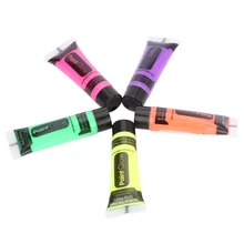 5pcs Brighten Highlighters Professional Flash Fluorescent Body Paint Grow Face Pigment Luminous Acrylic Art for Party Makeup