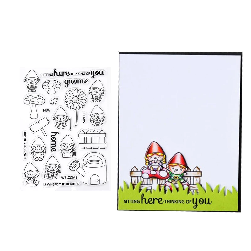 

dwarf Transparent Clear Silicone Stamp/Seal for DIY scrapbooking/photo album Decorative clear stamp sheets