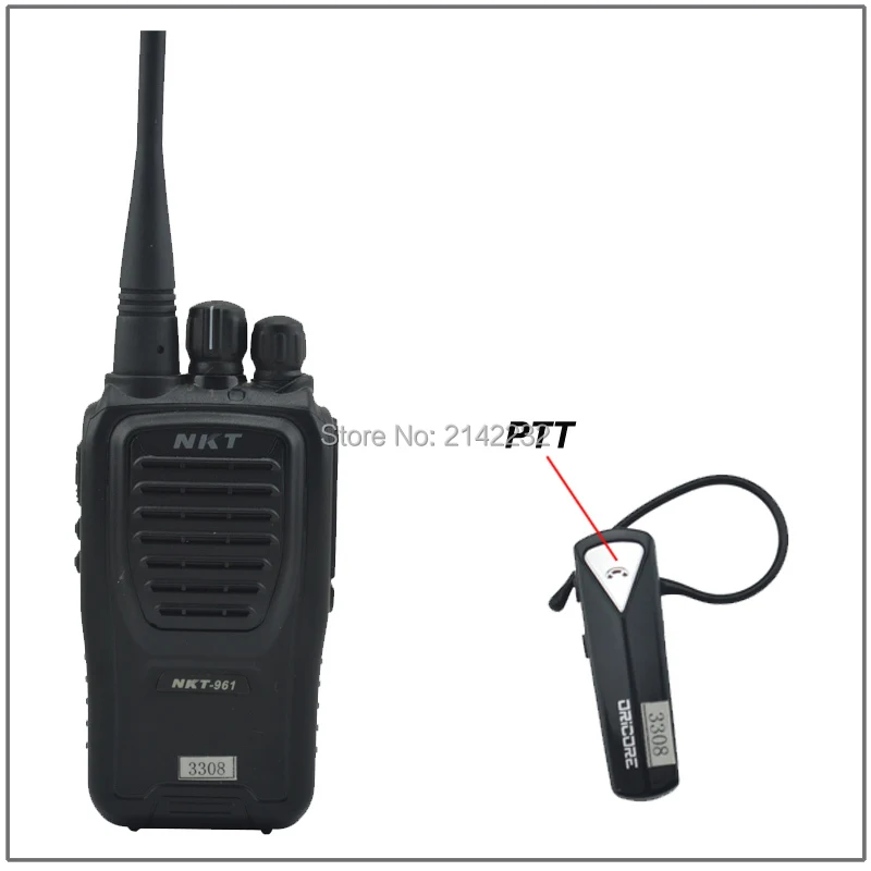 Nkt-961b Двухканальные рации bluetooth uhf 400-470 мГц 16ch 4 Вт встроенный модуль Bluetooth двусторонней радиосвязи с Беспроводной гарнитура bluetooth