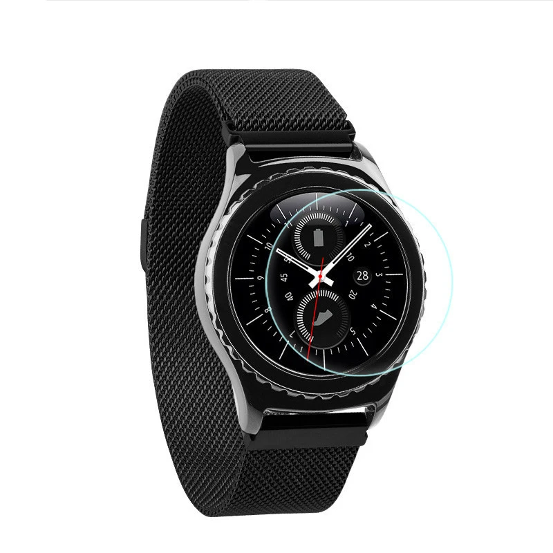 Защитное стекло закаленное 9H для Samsung Gear S3 S4 S2 2 R380 Sport 2.5D Premium|Защитные стёкла и