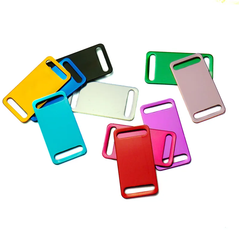 

KIYUE 20PCS Pet ID Tags Square Shaped DIY Personalized Colors For Dog Cats Pet ID Tags