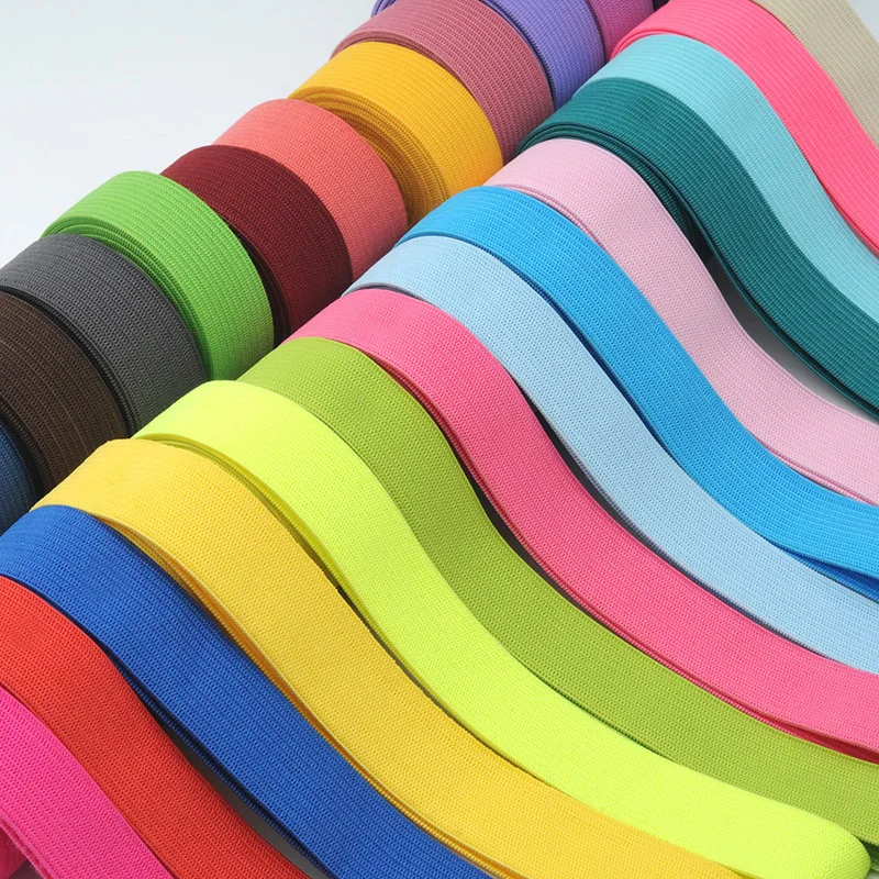 

40 Meters Colored Elastic Bands 20mm Flat Sewing Rubber Band for Underwear Pants Bra Rubber Clothes Decorative Soft Waistband