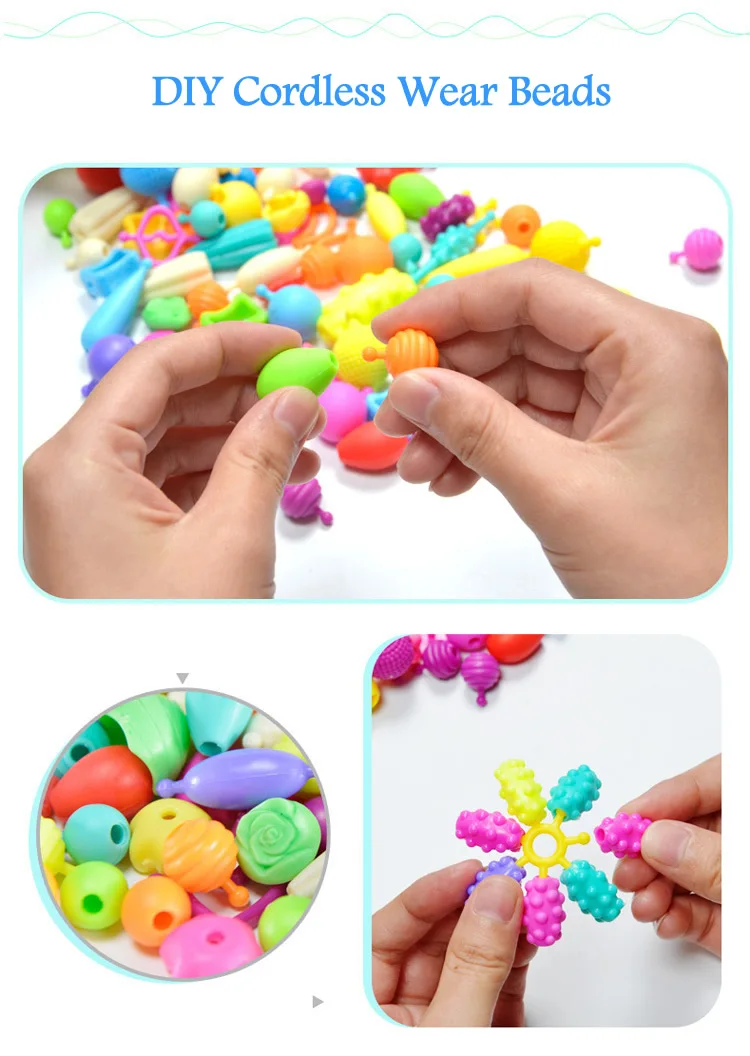 Diy Pop Beads Girls Toys Creativity Needlework Kids Crafts Children's Bracelets Handmade Jewelry Fashion Kit Toy For Girl Gift x5