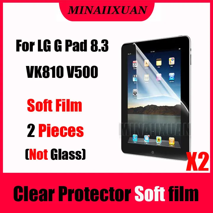

2Pcs Clear Screen Protector Protective Soft Film (NOT Glass) For LG G pad 8.3 VK810 V500 Tablet