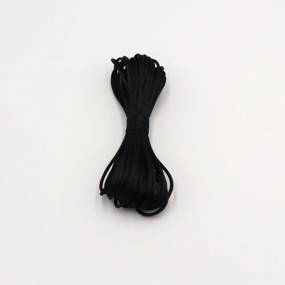 TYRY. HU, 50 метров, атласная шелковая веревка, нейлоновый шнур для изготовления ювелирных изделий, детское ожерелье для прорезывания зубов, шнур, соска, цепь, аксессуары - Цвет: 2