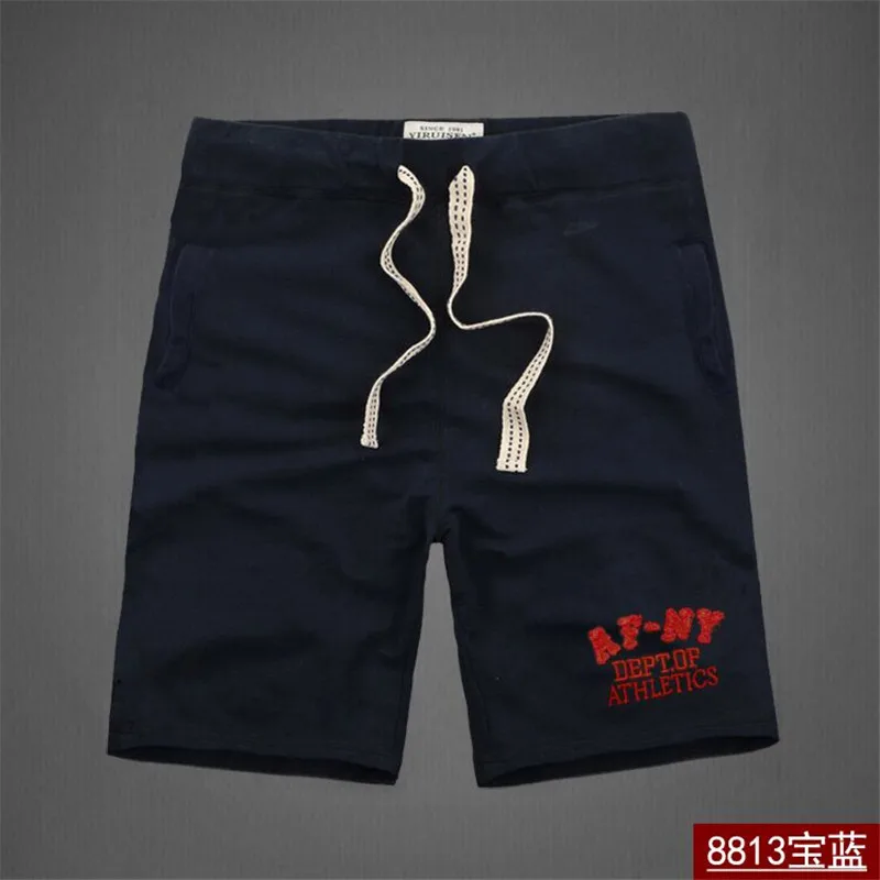 

Men's shorts 100% cotton embroidery casual breathable sweatpants bottom