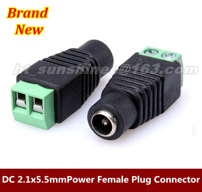 

20 шт./лот DC 2,1x5,5 мм разъем питания для CCTV 3528 & 5050 LED