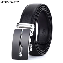 WOWTIGER projektanci mężczyźni automatyczna klamra skórzany luksusowy pasek męski klamra ze stopu pasy dla mężczyzn Ceinture Homme