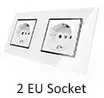 Double EU Schuko Power Socket with Double USB Charging Ports 5.1DC 2.1A For EU Round Box Wallpad 156*86mm EU Outlet with USB