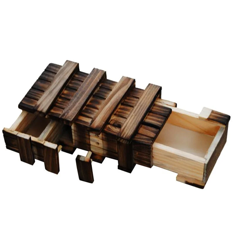 Wooden Three Open Big Magic Box Adult Puzzle Wood ...