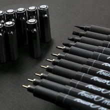 8 шт./лот, водонепроницаемый, арочный, микро тонкий, точечный вкладыш, PenMultiliner, наброски, аниметехнический рисунок, офисные принадлежности для скрапбукинга