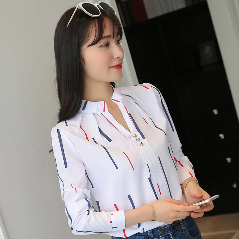 Women Tops And Blouses Office Lady Blouse Slim Shirts Women Blouses Plus Size Tops Casual Shirt Female Blusas