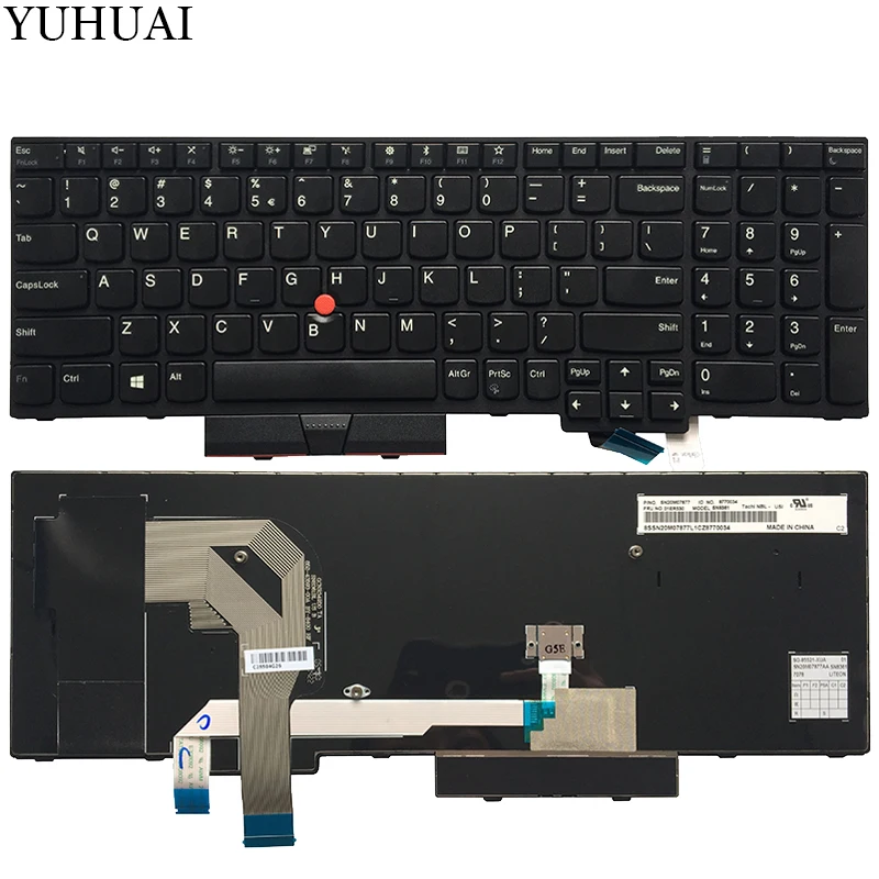 Original New For Lenovo IBM ThinkPad P51S T570 GR German Black Keyboard