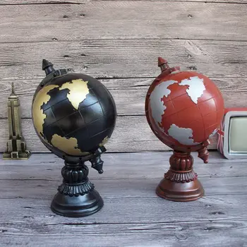 

Household Decor Globe Tellurion Money Box Earth Model Piggy Bank Desktop Resin Ornaments For Home Decor Birthday Gift Craft