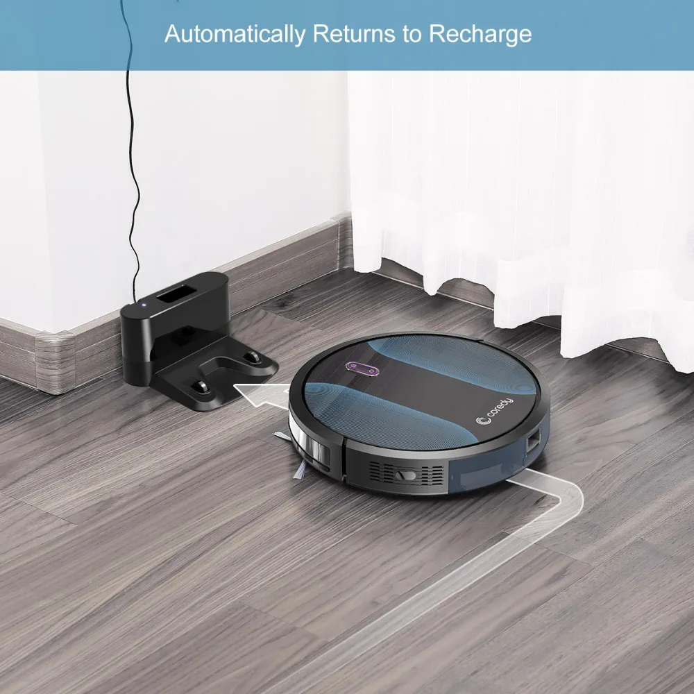 Coredy R500+ Smart Robot Vacuum Cleaner Dust Cleaning Dustbin Water Tank Mopping Automatic Floor Cleaner Sweeping Mopping Robot