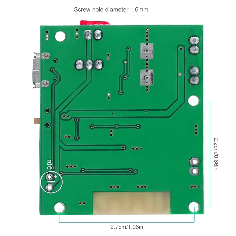 Bluetooth 5,0 2*5 Вт усилитель доска с разъемом подачи внешнего сигнала AUX Входная мощность усилителя 3,7 V-5 V