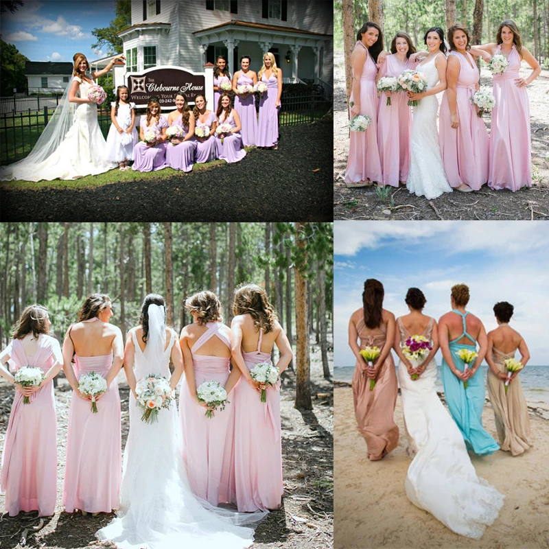 Women's Transformer Convertible Boho Wrap Multi Way Party Long Maxi Dress Sexy Bandage Bridesmaids Infinity Gown Dress
