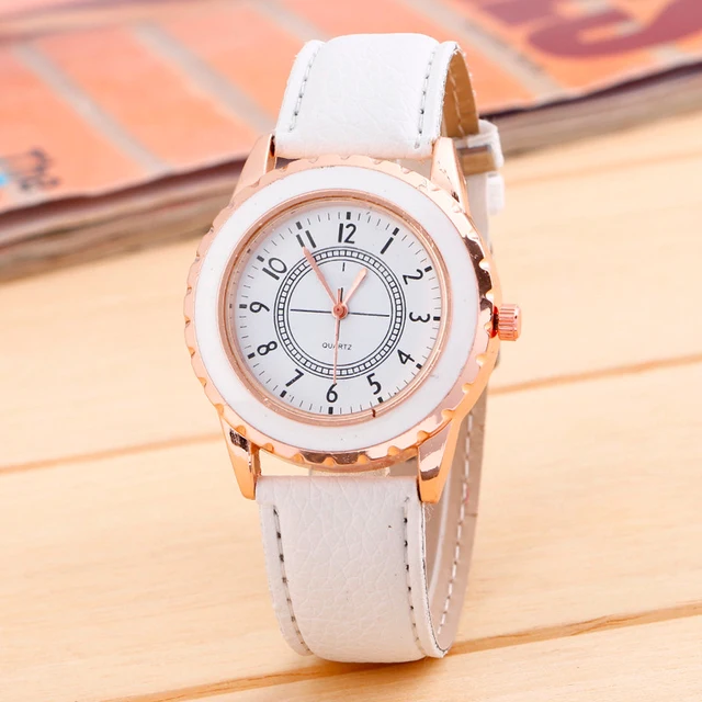 Casual Unisex Neutral Men Women Fashion Geneva Faux Leather Band Strap Analog Qu Casual Unisex Neutral Men Women Fashion Geneva Faux Leather Band Strap Analog Qu