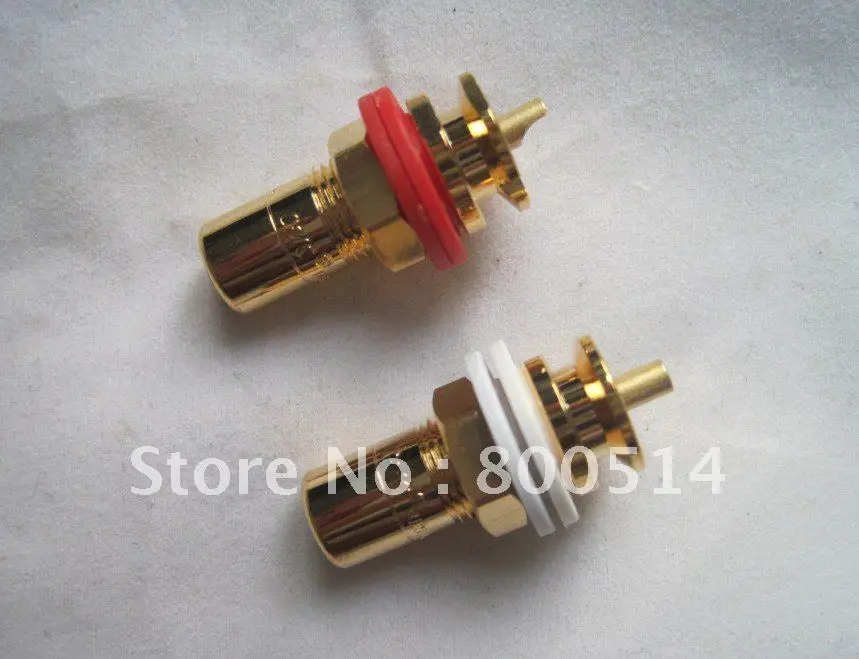 

One Pair High quality U.S. CMC 816 RCA terminals Amplifier RCA socket (one white + one Red)