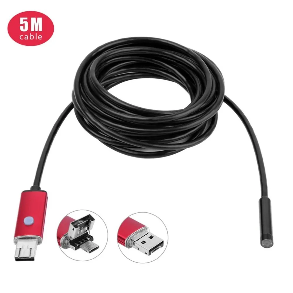 

5M 7mm Endoscope Camera USB Android Endoscope Waterproof 6 LED Borescope Inspection Camera For Android PC