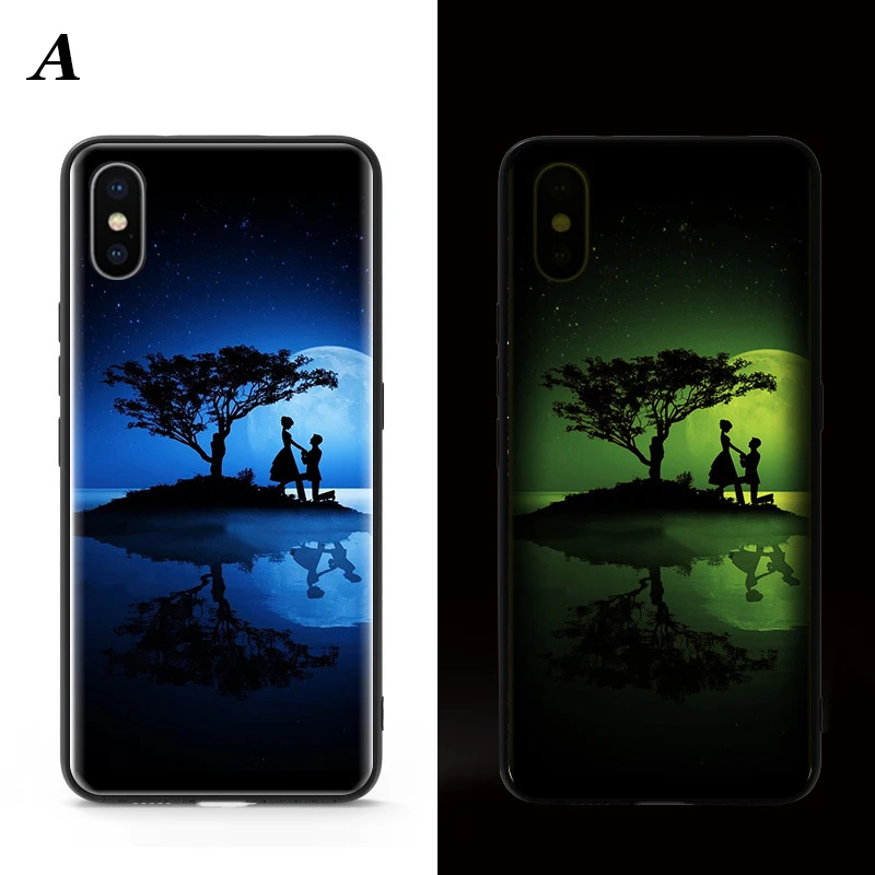 

Popular Soft Shell TPU protection mobile phone Case For SAMSUNG S9 S9 PLUS Case Back Cover Glowing Phone Case Half pack