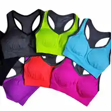 Пикантные спортивный бюстгальтер Топ Push Up Фитнес Бег бюстгальтер для занятий йогой нижнее белье спандекс спортивные топы корректирующие для женская спортивная одежда одноцветное для женщи