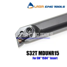 S32T-MDUNR/L 15 Chato Bar Virando Titular Interna, 95 Ângulo da ferramenta De Corte CNC, barra de Mandrilar Indexáveis para DNMG1504, Torno barras de Mandrilar