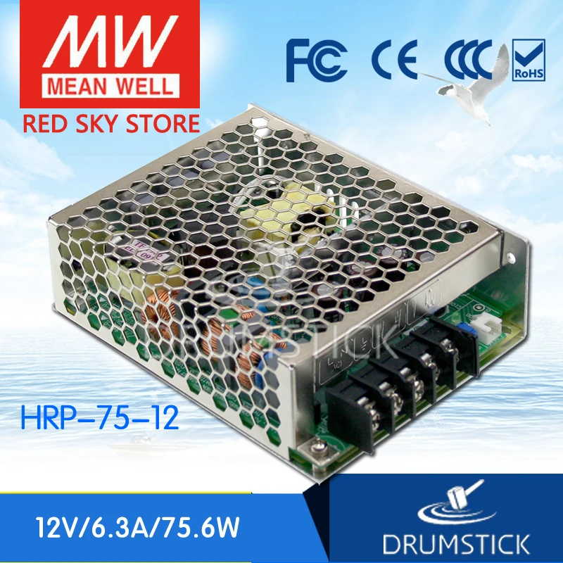 

MEAN WELL HRP-75-12 12V 5A meanwell HRP-75 12V 75W Single Output with PFC Function Power Supply