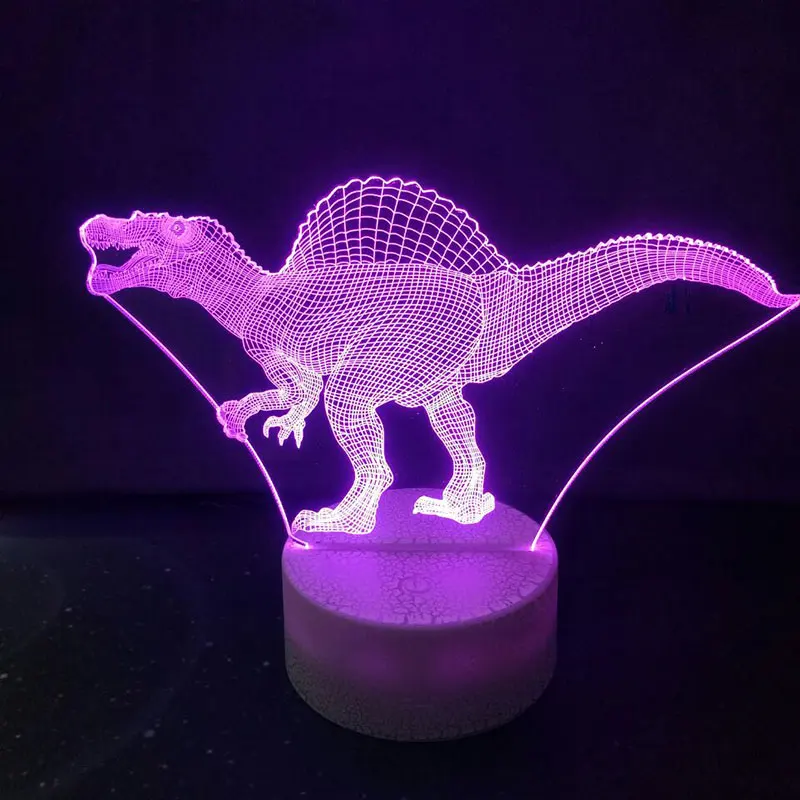 

Dinosaur 3D Table Lamp Baby Acrylic LED Night Light Touch 7 Color Changing Party Decorative Light Kids Toy Christmas Gift