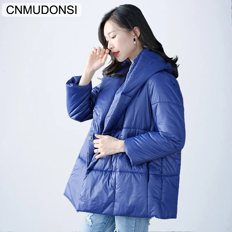 CNMUDONSI женская зимняя Базовая куртка с хлопковой подкладкой осеннее тонкое женское пальто с капюшоном женские куртки Casaco Feminino Inveno