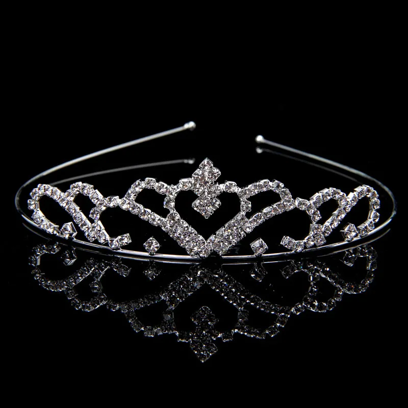 Свадебная принцесса выпускного вечера горный хрусталь искусственный жемчуг волос головная повязка Корона Тиара Горячая
