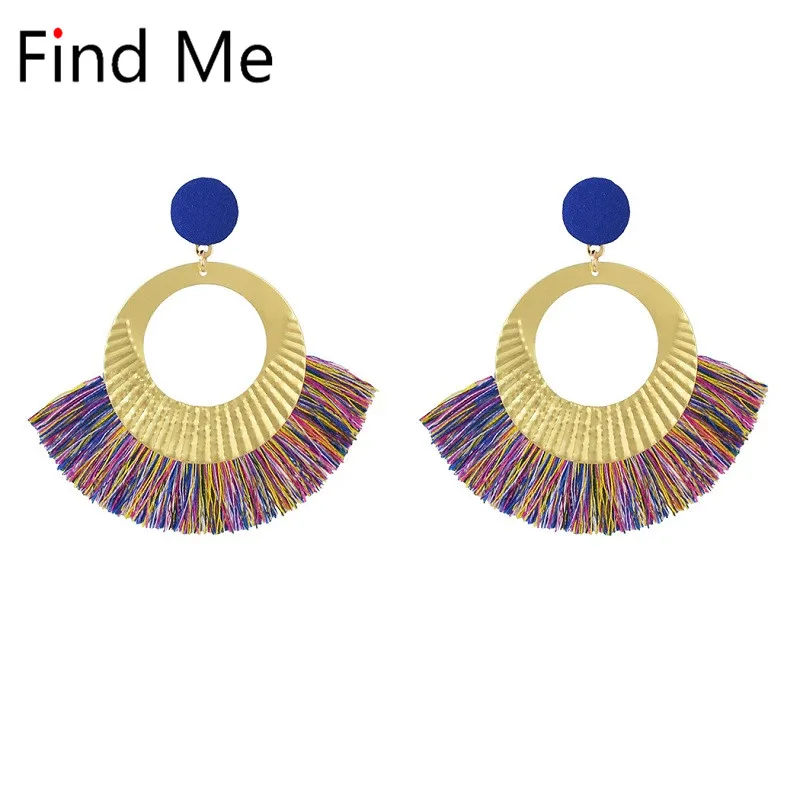 Женские винтажные серьги подвески в этническом стиле Find Me длинные с кисточками