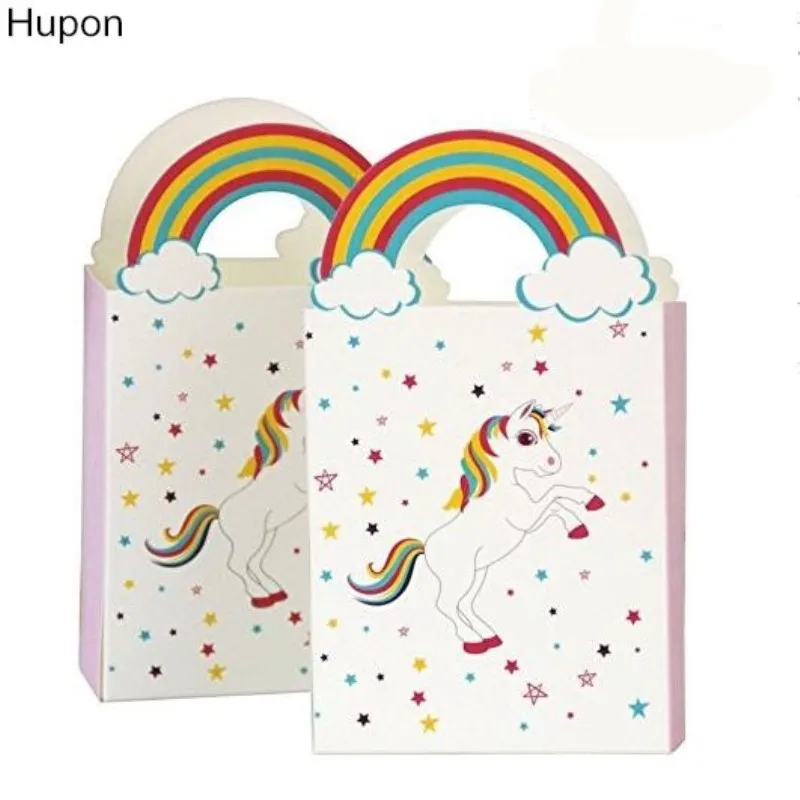 10pcs Personalised Unicorn Boxes Party American Candy Box with Rainbow