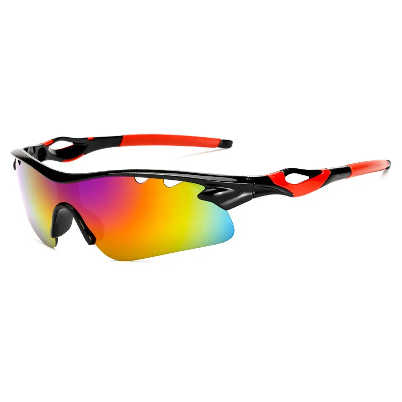 Велосипедные очки для мужчин и женщин, анти-УФ солнцезащитные очки, 26 г, для спорта на открытом воздухе, очки для велосипеда, ветрозащитные, пылезащитные, PC, взрывозащищенные очки - Цвет: Красный