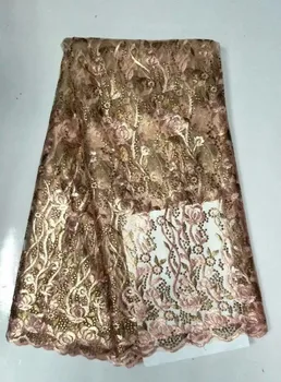 

2017 high quality african tulle lace fabric Wholesale factory cheap French net lace fabric for wedding dress 5yards/lot LY7100