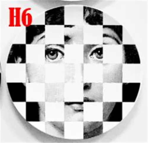 Новейшие дизайнерские тарелки Fornasetti, Красивые иллюстрации для дома для отеля для бара, декоративная настенная подвесная тарелка - Цвет: 6