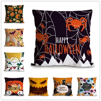 

Happy Halloween Cushion Cover,Yellow Pumpkin Pillowcase,Decorative Pillow Covers,Funny Sofa Pillow Covers,Halloween Decorations