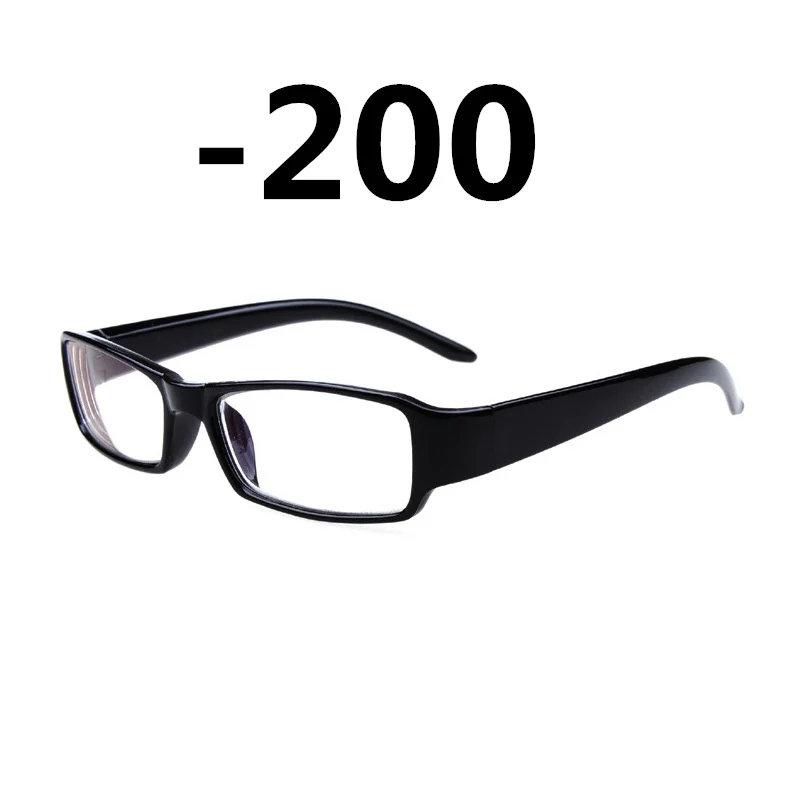 Для мужчин Для женщин Близорукость очки модные черные близорукие очки рамки покрытие анти-синий-100-150-200-600 M06 - Цвет оправы: Myopia 200