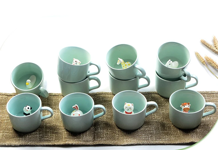 Креативные 3D Мультяшные керамические кружки милые животные кофейные молочные чайные чашки 220 мл Новинка подарки на день Рождения Кружки офисная Кофейная кружка для Пуэра