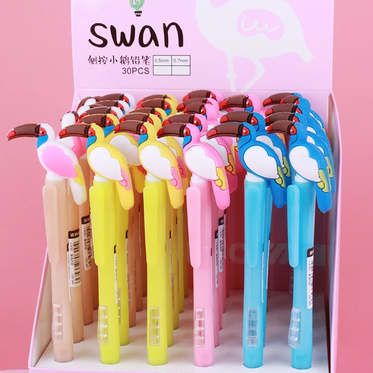 

30 Pcs/lot Woodpecker Side Press Mechanical Pencil Cute Pencil Automatic Pen for Kid Gift School Office Supplies Escolar