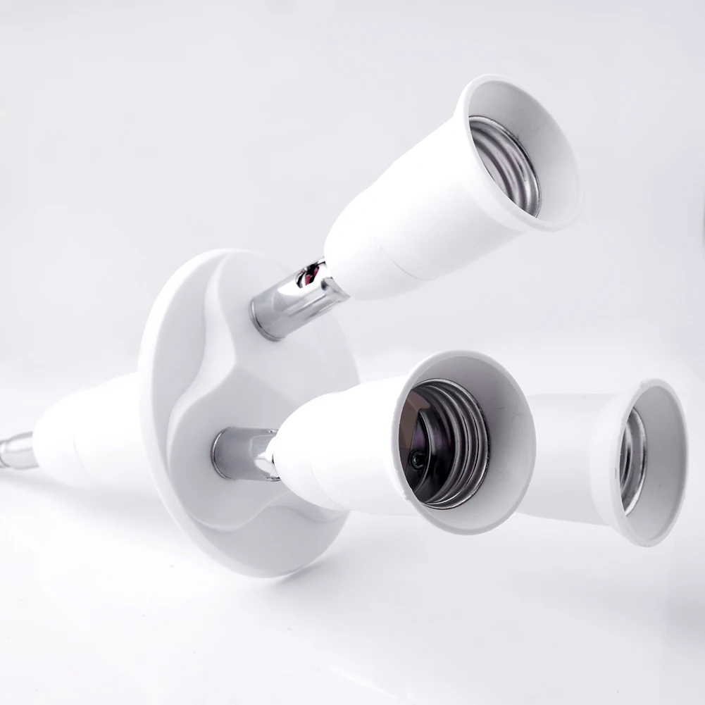 Tsleen White Modern E27 держатель лампы преобразователи 360 градусов гибкий расширенный E27 1 до 3,1 до 4,1 до 1 основание светильника Pandent свет