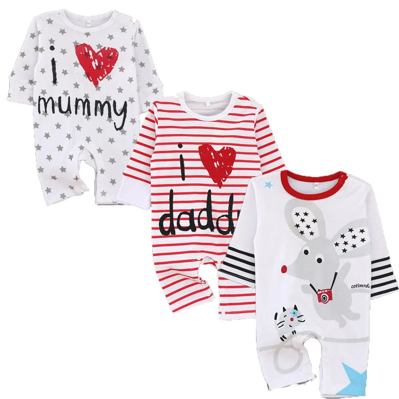 Autumn Baby Rompers Unisex Baby Girls Clothing Sets Spring Newborn Baby