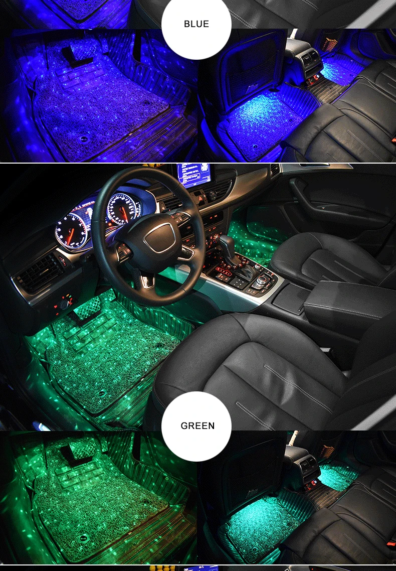 car led foot atmophere lights interior lamps (14)