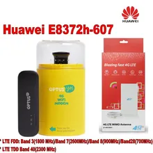 Huawei E8372h-607 Wingle точку доступа Wi-Fi 150 Мбит/с LTE 4G 3g зарядных порта USB для автомобиля дома модем+ 4g TS9 49dbi антенна