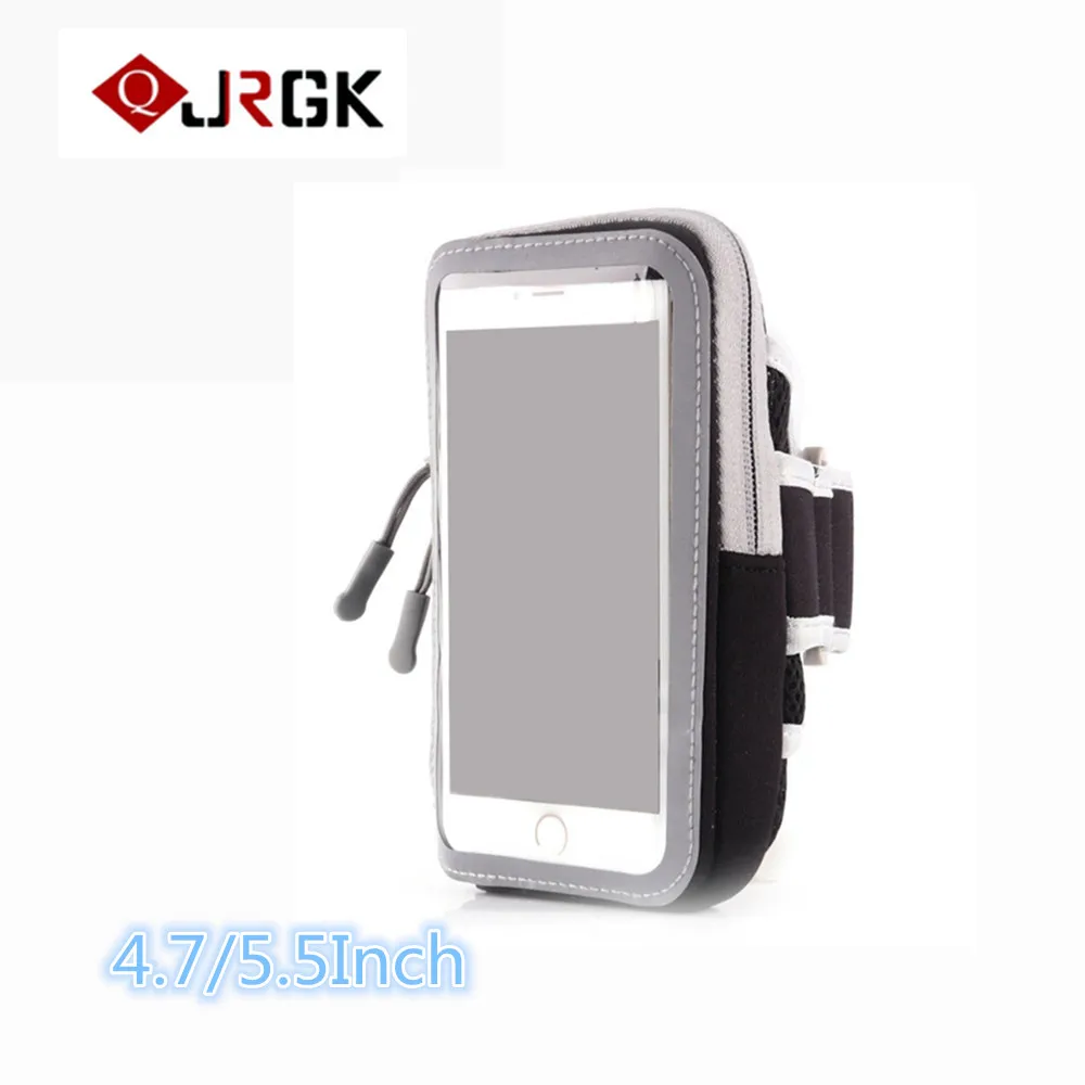 

JRGK Universal 4.7/5.5inch Universal Sport Running Arm Phone Case For Iphone 6/6plus/7/7plus Pouch Mobile Cloth Zipper Bag