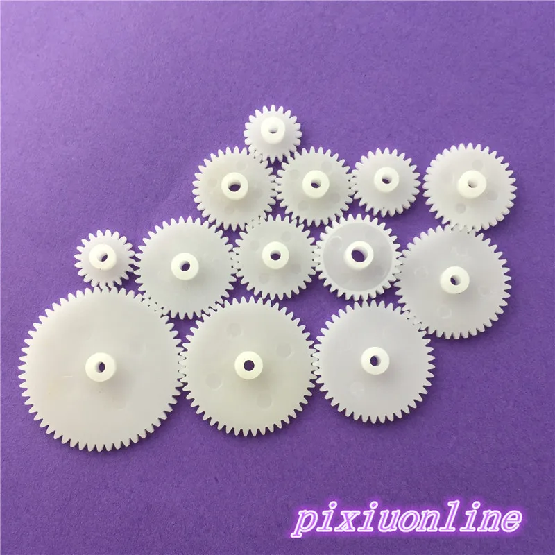 12 piezas K004Y DIY juego de engranajes de eje de plástico de una sola capa de transmisión Robot piezas de alta calidad en venta 12 piezas K004Y DIY juego de engranajes de eje de plástico de una sola capa de transmisión Robot piezas de alta calidad en venta