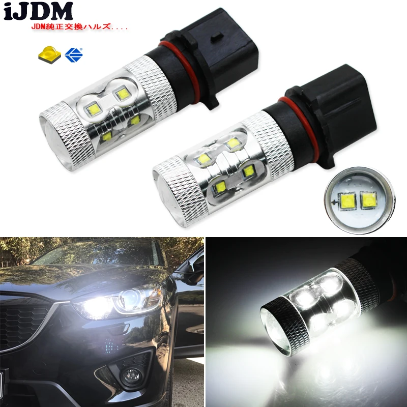 2pcs H11 High Power LED White CREE Fog Light Daytime Bulb For VW AUDI Error Free
