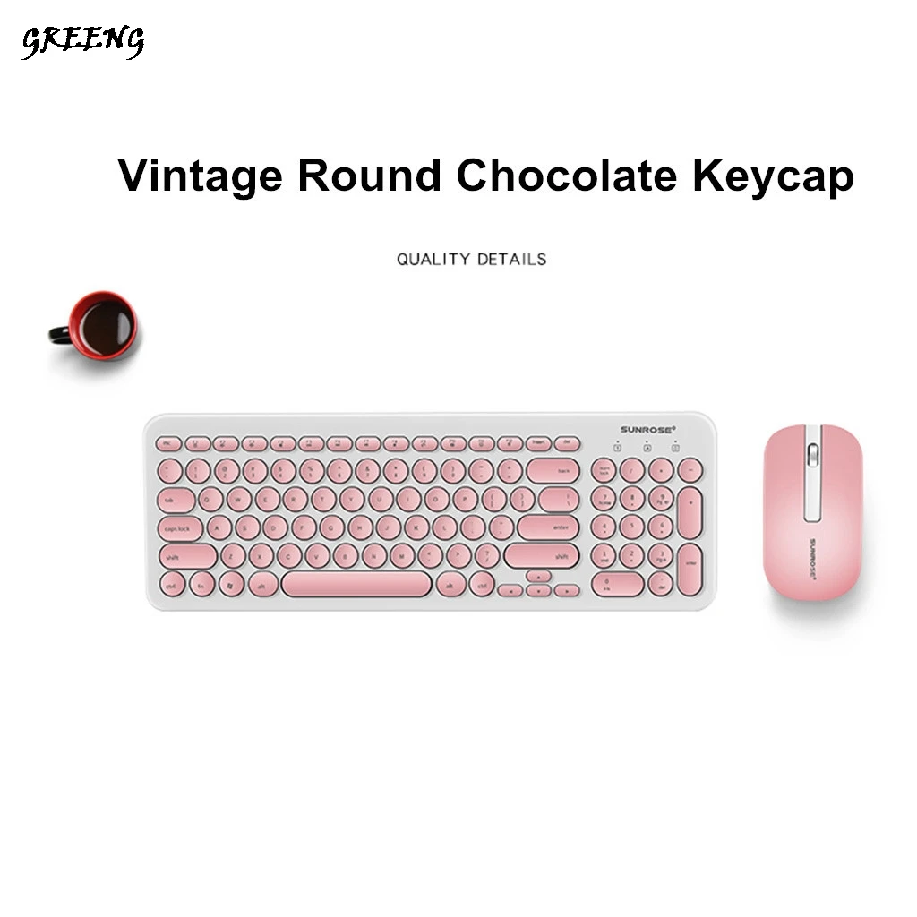

T85 Wireless keyboard with mouse Combo With Round Keycaps 2.4GHz Dropout-Free Connection Long Battery Life For PC/Laptop